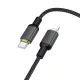 iPhone Lightning - USB-C kábel 1m 30W PD gyorstöltő töltőkábel, fekete, Hoco X128