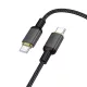 USB-C - USB-C kábel 1m 60W PD gyorstöltő töltőkábel, fekete, Hoco X128