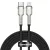iPhone adatkábel, töltőkábel, iPhone 8pin, lightning - USB-C (Type-C), szövet bevonat, fekete, 20W 2m, Baseus CATLJK-B02
