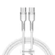 Baseus Cafule Series USB-C - USB-C adatkábel 100W – gyorstöltő kábel, 1m, fehér