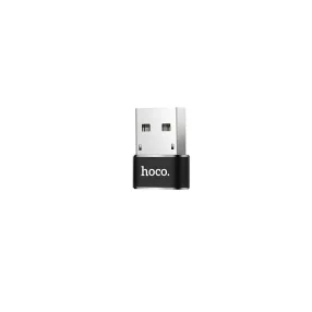   Adapter, átalakító, OTG, Type-C -> USB, fekete, Hoco UA6