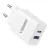 Hálózati töltőfej, adapter, gyorstöltő, USB-C + USB-A port, fehér, 65W, Veger TCE650