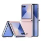 Samsung Galaxy Z Flip7 5G telefon tok, elő+hátlap tok, műbőr, rózsaszín, SM-F766B/DS, Dux Ducis Bril