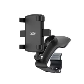   Autós mobiltelefon tartó, műszerfalra csiptethető, fekete, XO-C171