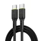 USB-C - USB-C kábel 1,2m 60W PD gyorstöltő töltőkábel fekete, Wiwu Wi-C034 C-C