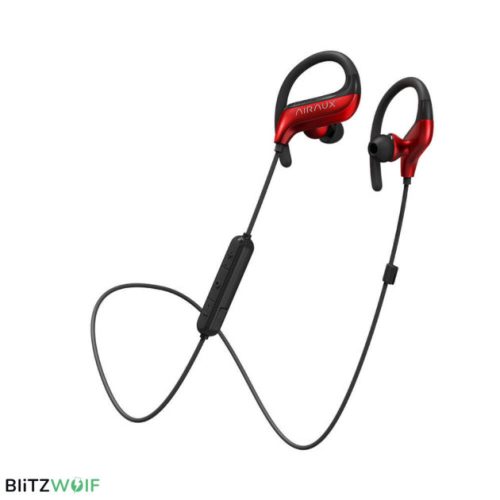 Blitzwolf AIRAUX AA-NH1 fekete-piros stereo bluetooth headset, fülhallgató