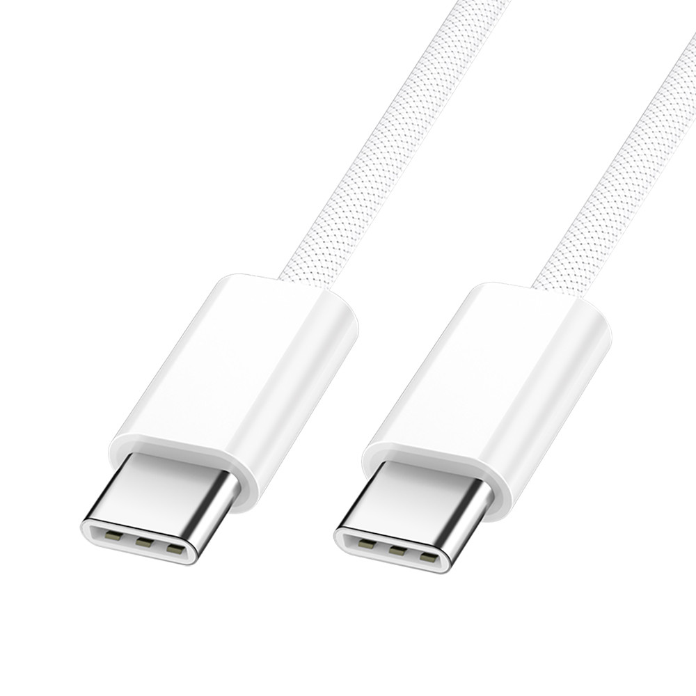 USB-C - USB-C kábel 1m 60W gyorstöltő töltőkábel fehér fonott, BWOO BO-X284 USB-C - USB-C kábel 1m 60W gyorstöltő töltőkábel fehér fonott, BWOO BO-X284