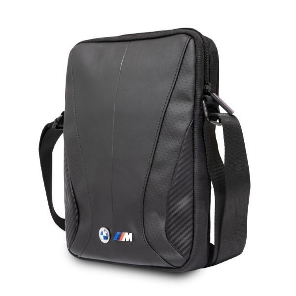 Apple iPad / tablet táska, 10 colos, vállra akasztható, carbon mintás, fekete, BMW BMTB10SPCTFK