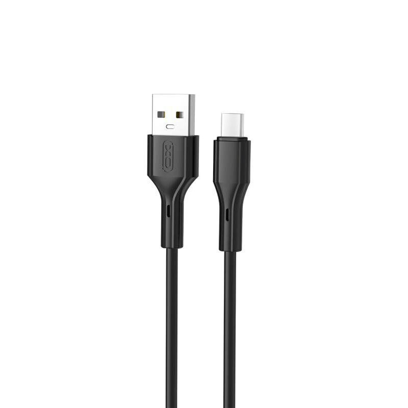 USB-C (Type-C) adatkábel, töltőkábel, 2.4A 1m, fekete, XO NB230