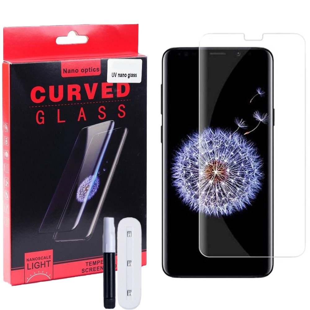 Samsung Galaxy S9 üvegfólia, tempered glass, előlapi, UV, edzett, hajlított