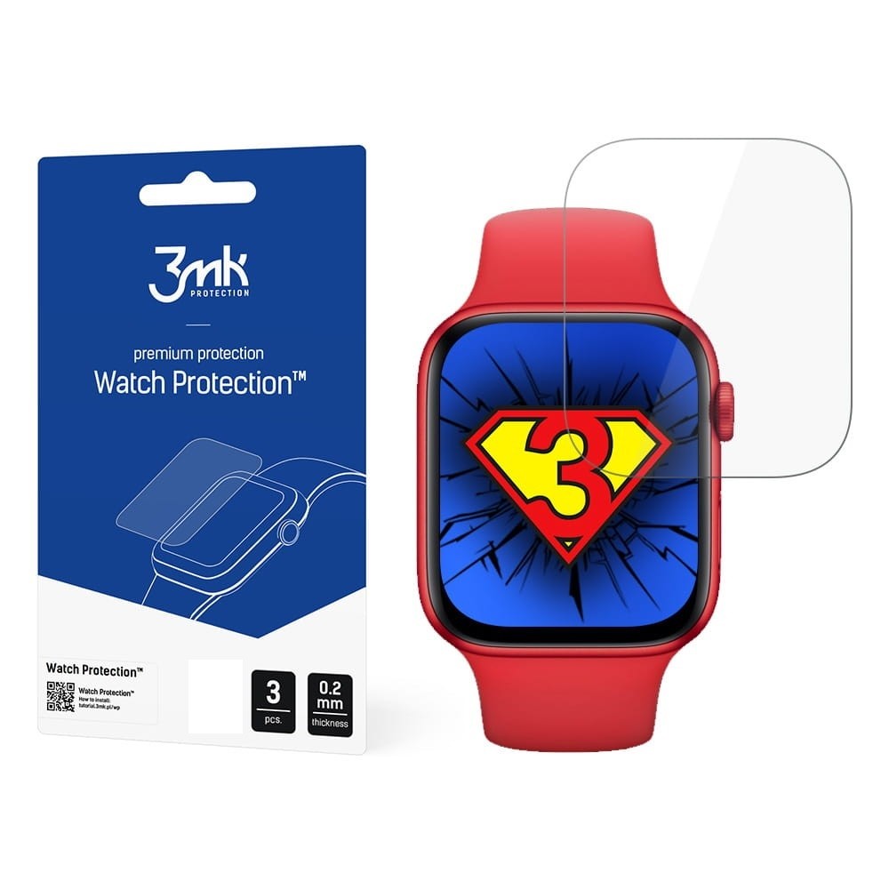 Apple Watch SE 44mm okosóra kijelzővédő fólia, 3db/csomag, 3MK