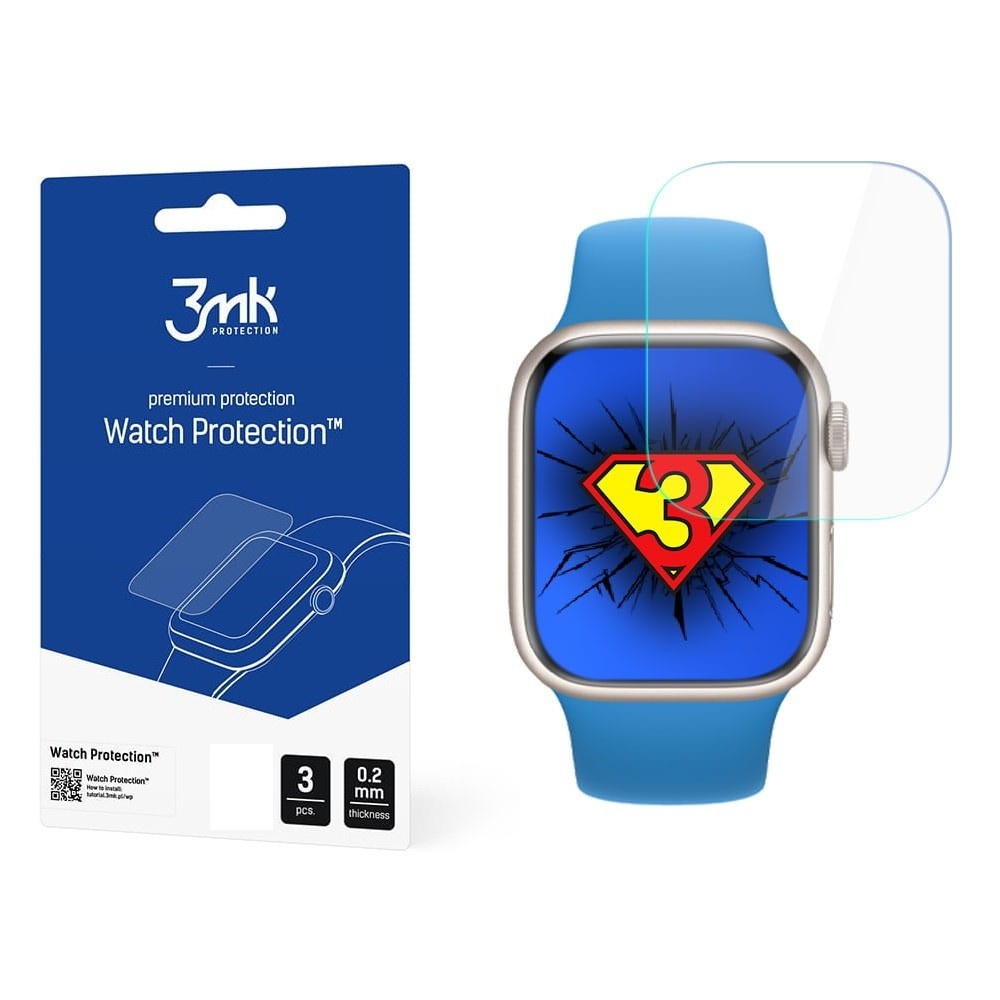 Apple Watch 7 45mm okosóra kijelzővédő fólia, 3db/csomag, 3MK
