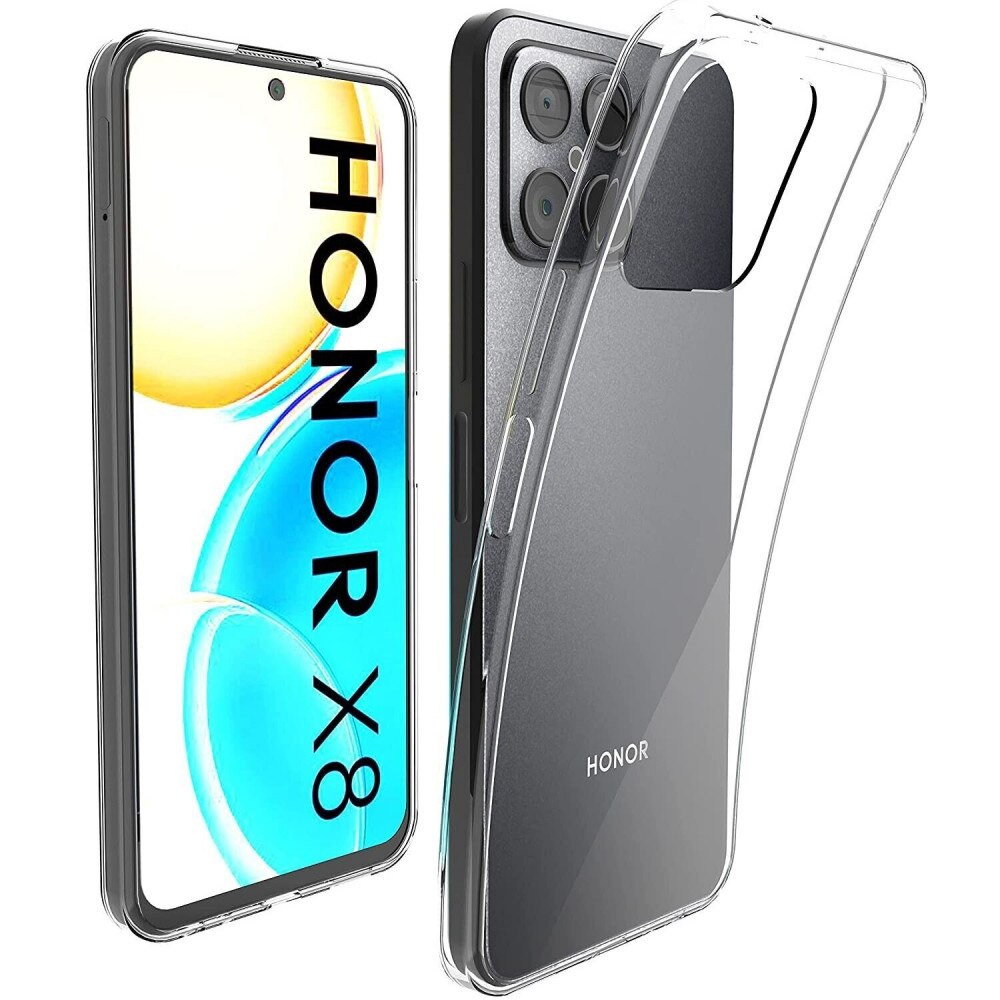 Honor X8 szilikon tok, hátlaptok, telefon tok, vékony, átlátszó, 0.5mm