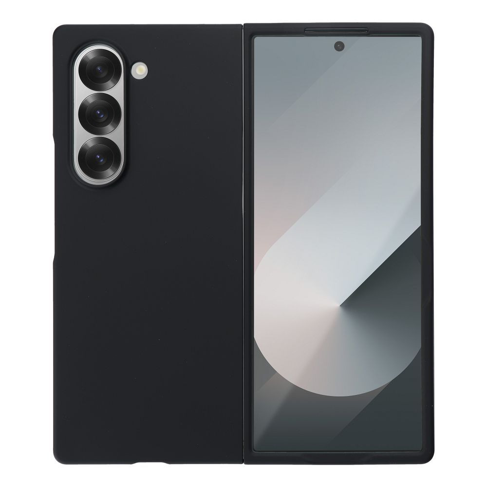 Samsung Galaxy Z Fold6 5G telefon tok, elő+hátlap tok, műanyag, matt, fekete, Slim
