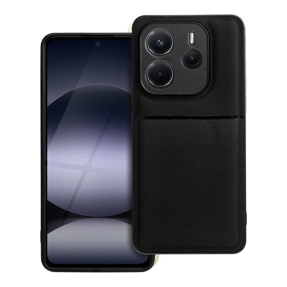 Xiaomi Redmi Note 14 5G hátlap tok, telefon tok, stílusos, prémium, fekete, Noble Case