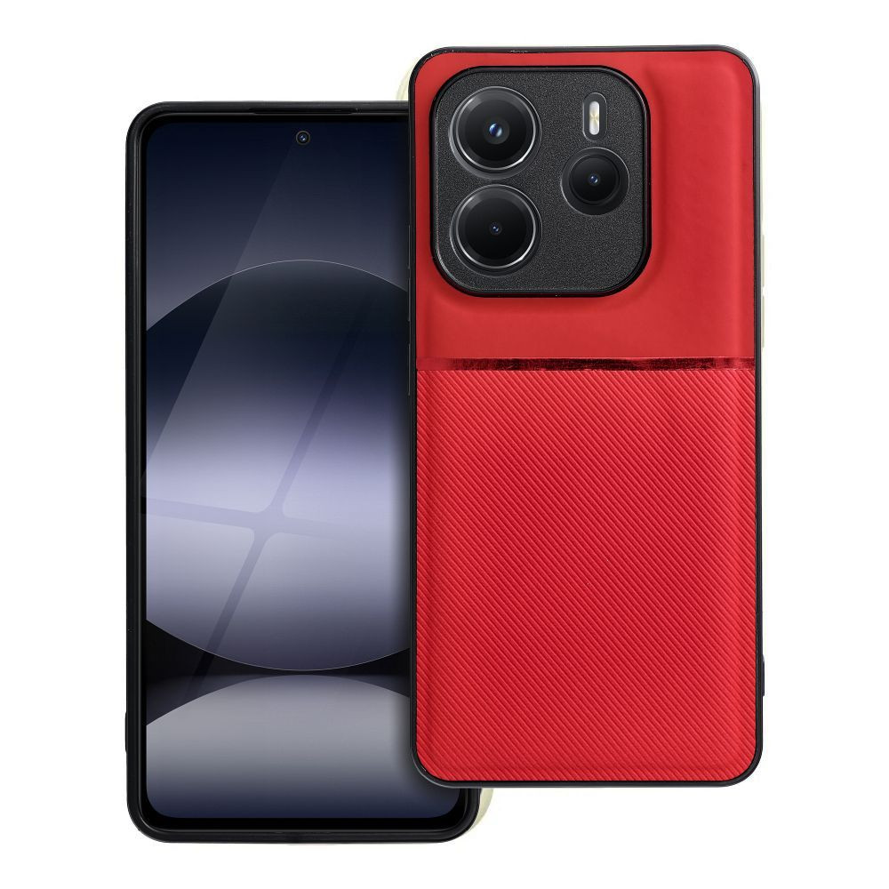 Xiaomi Redmi Note 14 5G hátlap tok, telefon tok, stílusos, prémium, piros, Noble Case