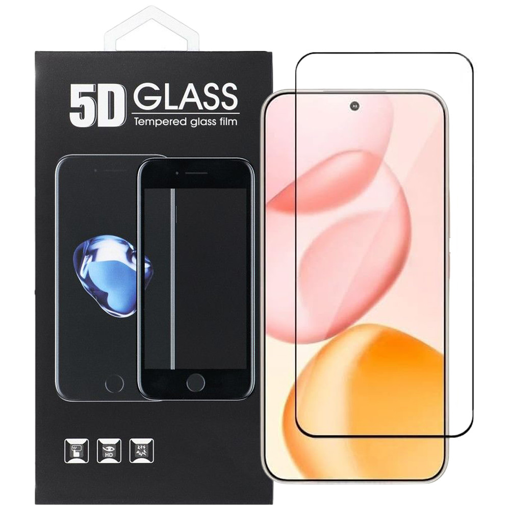 Honor 400 5G üvegfólia, tempered glass, előlapi, 5D, edzett, hajlított, fekete kerettel Honor 400 5G üvegfólia, tempered glass, előlapi, 5D, edzett, hajlított, fekete kerettel