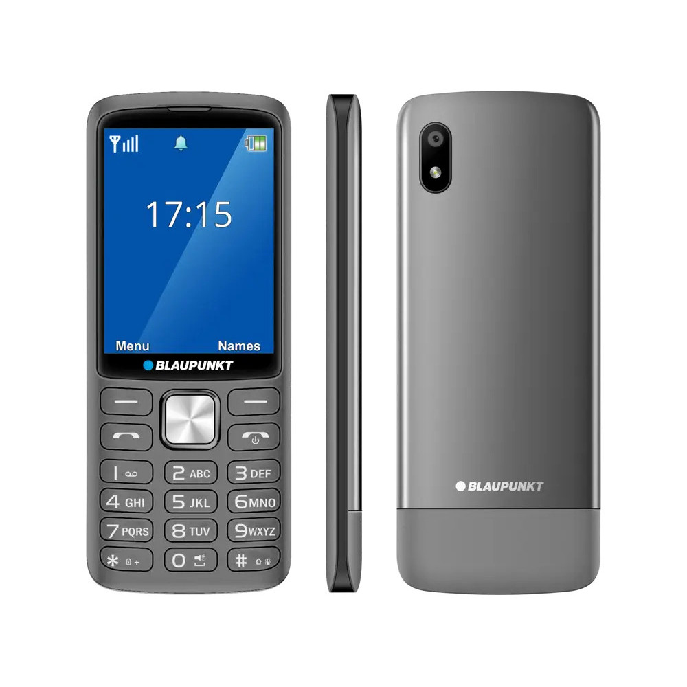 Blaupunkt FL08 mobiltelefon, dual sim, sötétszürke, kártyafüggetlen, magyar menüs, csak kipróbált