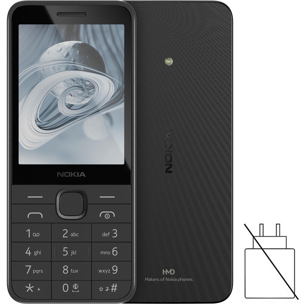 Nokia 215 4G (2024) mobiltelefon, dual sim, fekete, kártyafüggetlen, magyar menüs